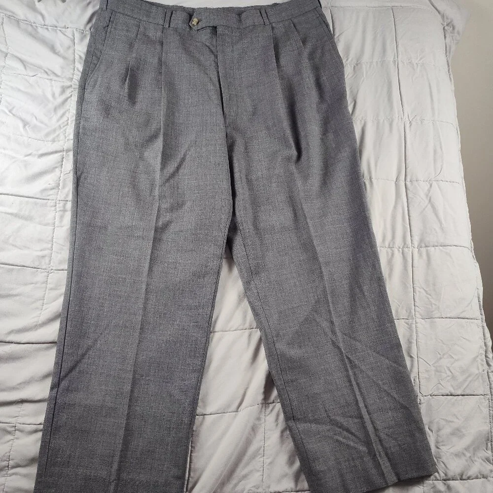 cordovan and grey dress slacks & | Pants | Vintage Cordovan Grey Wool Pants 4 Gray Pleated Front Rn55563 Wool pants
